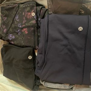 Lot of 3 pairs of Lululemon yoga pants size 10, VGUC!